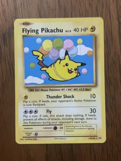 Pokemon TCG XY Evolutions Flying Pikachu Secret Rare 110/108 NM - Image 1