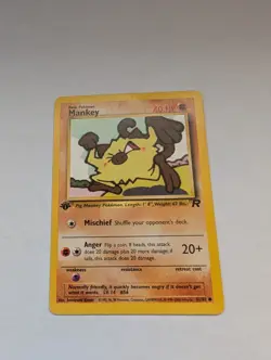 Mankey 61/82 Team Rocket 1st Edition Pokemon LP - Image 1