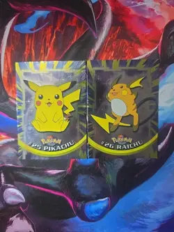Pikachu #25 & Raichu Foil #26 Foil 1999 Topps Pokemon Tv Series 1 Holo - Image 1