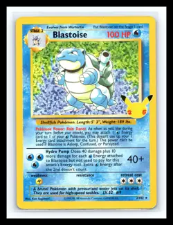💥 Blastoise Holo Foil # 2/102 Celebrations Classic Collection Pokemon 2021 - Image 1