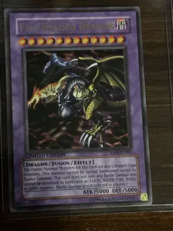 Yugioh! Five-Headed Dragon SD09-ENSS1 Ultra Rare Limited Edition NM - Image 1