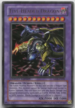 Five-Headed Dragon SD09-ENSS1 Ultra Rare Limited Edition HP Yugioh - Image 2