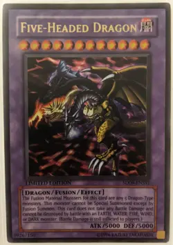 YuGiOh Five-Headed Dragon Ultra Rare 1st Edition SD09-ENSS1 - Image 1