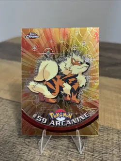 Pokemon Arcanine #59 Topps Chrome 2000 TV Animation Edition MINT CONDITION! - Image 3