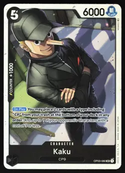 Kaku (080) OP03-080 One Piece Foil Pillars of Strength SR NM - Image 1