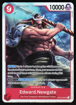 Edward.Newgate (004) OP02-004 One Piece Paramount War SR Foil NM - Image 1