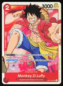Monkey.D.Luffy (024) OP01-024 One Piece Foil Romance Dawn SR NM - Image 1