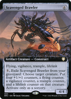 Scavenged Brawler (REGULAR) x1 - MTG The Brothers' War Commander BRC #64 - Image 1
