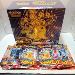 Pokemon Surging Sparks Elite Trainer Box & 2 Booster Pack Art Sets x8 Sealed Lot - Image 1