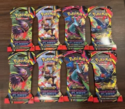 Lot x8 Pokemon Mega Evolution Phantasmal Flames Sleeved Booster Pack Art Sets x2 - Image 4