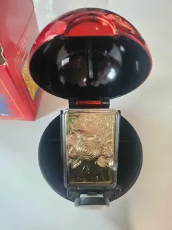 1999 23K Gold Plated Burger King Pokemon Card Poliwhirl Pokeball - Image 1