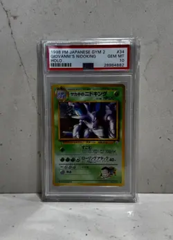 1998 GIOVANNI’S NIDOKING GYM 2 PSA 10 JAPANESE POKEMON CARD - Image 1