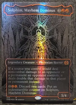 MTG Phyrexia All Will Be One Solphim Mayhem Dominus 354 Oil Slick Raised Foil NM - Image 1