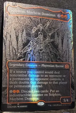 MTG Phyrexia All Will Be One Solphim Mayhem Dominus 354 Oil Slick Raised Foil NM - Image 2
