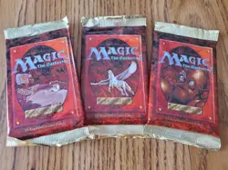 MAGIC THE GATHERING Lot of Three (3) 4TH EDITION Factory Sealed Booster Packs - Image 1