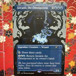Arcanis the Omnipotent (Borderless) Secret Lair Drop Rare Wizard Blue 498 - Image 1