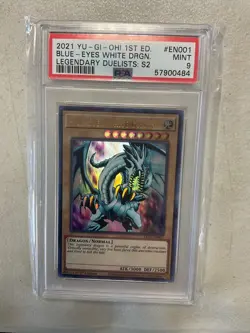 Blue-Eyes White Dragon - LDS2-EN001 - Ultra Rare PSA 9 - Image 1