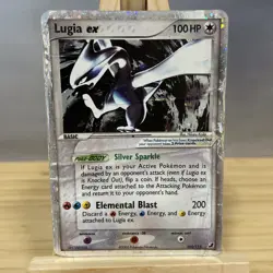 2005 Pokemon EX Unseen Forces Lugia EX Holo Foil Rare 105/115 HEAVY DAMAGE - Image 1