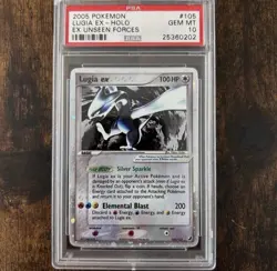 2005 Pokemon Ex Unseen Forces Lugia Ex Holo PSA 10 105/115 - Image 1