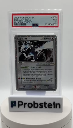 2005 Pokemon EX Unseen Forces #105 Lugia EX Holo PSA 7 NM - Image 2