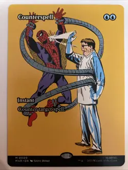 Magic The Gathering Marvel SpiderMan Counterspell #0009 MAR Borderless Mythic - Image 1