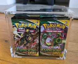Evolving Skies Booster Packs x36 In Acrylic Box New & Sealed Pokemon TCG - Image 1