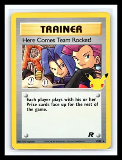 💥 2021 Pokemon Celebrations Trainer Here Comes Team Rocket Holo Foil # 15/82 - Image 1