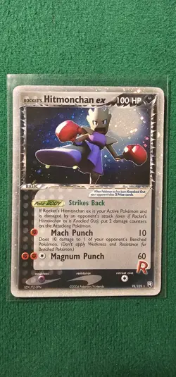 Pokemon TCG Hitmonchan EX Team Rocket Returns #98 Holo individual card - Image 1