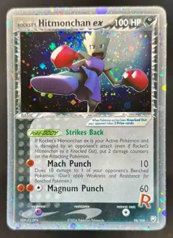 2004 Pokemon EX Team Rocket Returns Rocket's Hitmonchan Holo #98/109 - Image 1