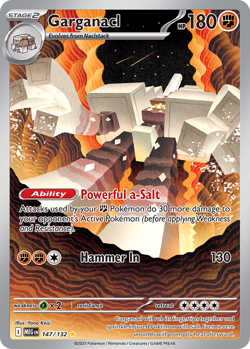 Pokemon TCG Garganacl 147/132 Mega Evolutions Illustration Rare NM English - Image 1