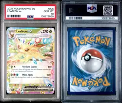 2025 POKEMON PRE EN-PRISMATIC EVOLUTIONS #006 LEAFEON EX PSA 10 - Image 3