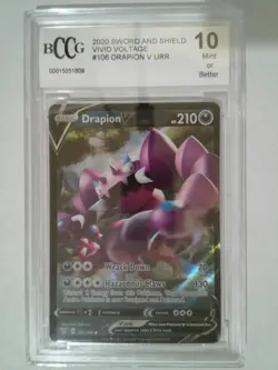 Pokemon Card TCG - Drapion V - Vivid Voltage - 106/185 - Graded Beckett BCCG 10 - Image 1