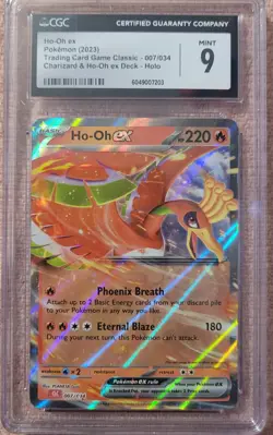 Ho-Oh Ex Pokemon 2023 Trading Card Game Classic 007/034 CGC Graded Mint 9 - Image 1