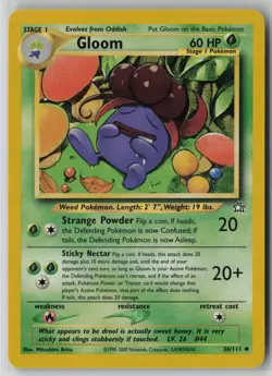 Gloom 36/111 Pokemon Neo Genesis Uncommon Heavily Played WOTC Card (HP) - Image 1