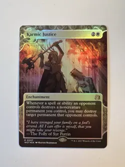 Karmic Justice - FOIL SHOWCASE - MTG Wilds of Eldraine: Enchanting Tales - NM - Image 1