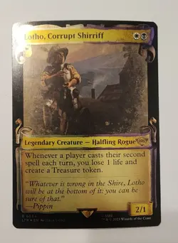 Mtg Lord Of The Rings Lotho, Corrupt Shirriff Showcase Scrolls Foil - Image 1
