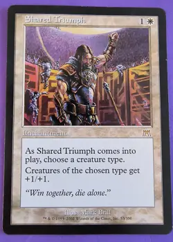 Shared Triumph 2002 Onslaught White Rare Enchantment MTG NM - Image 1