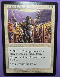 Shared Triumph 2002 Onslaught White Rare Enchantment MTG NM - Image 2