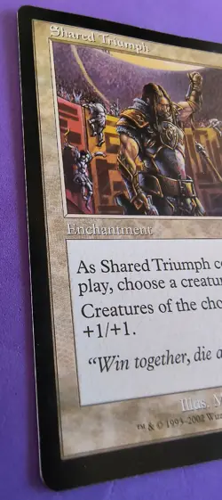Shared Triumph 2002 Onslaught White Rare Enchantment MTG NM - Image 3