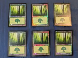 12x FOIL Forest Mana Lot Invasion - LP - MTG - Magic the Gathering - Image 1