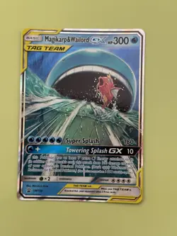 Pokemon 2019 Magikarp & Wailord GX SM166 Tag Team SM Black Star Promo - Image 4