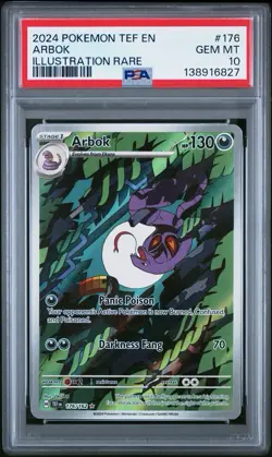 2024 Pokemon TCG Arbok Temporal Forces Illustration Rare #176 PSA 10 Gem Mint - Image 1