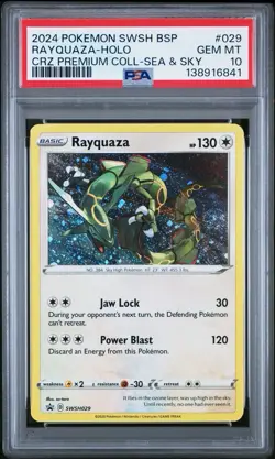 2024 POKEMON SWSH BLACK STAR PROMO #029 RAYQUAZA-HOLO PSA 10 - Image 1