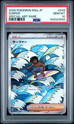 2025 POKEMON JAPANESE M2A-MEGA DREAM EX SPECIAL ART RARE #249 SURFER PSA 10 - Image 1