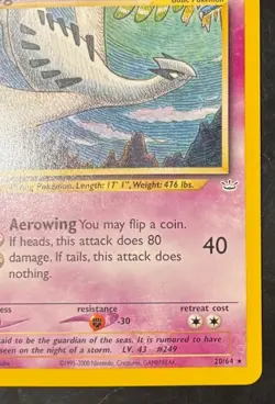 2001 Pokemon TCG Lugia 20/64 Neo Revelation Regular Ungraded 2 Available - Image 5