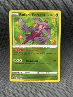 Holo Radiant Tsareena 016/195 Radiant Rare Silver Tempest Pokemon TCG - Image 1