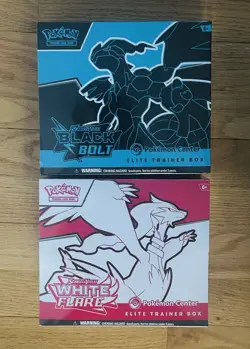 Black Bolt and White Flare Pokemon Center PC ETB Elite Trainer Box Sealed TCG - Image 1