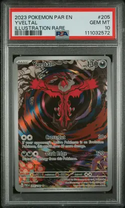 Yveltal 205/182 PSA 10 Pokemon Paradox Rift IR ILLUSTRATION RARE - Image 1