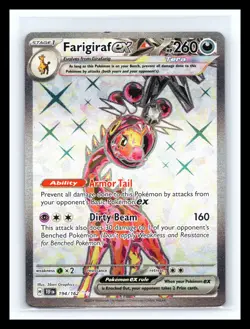💥 Pokemon - Temporal Forces - Farigiraf EX Ultra Rare Holo # 194/162 - Image 1