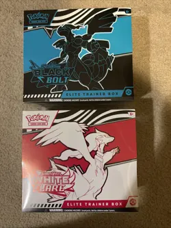 BRAND NEW SEALED Pokemon Black Bolt And White Flare ETBs Set Of Two - Image 1